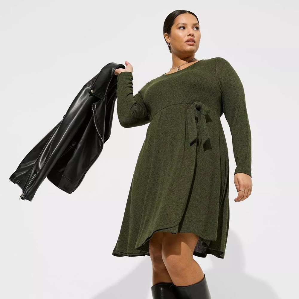 Torrid Super Soft Hacci Faux Wrap Dress Size 2X
